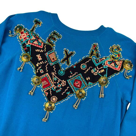 Vintage Hanes Sweater Texas Southwest Aztec DIY Design Sweatshirt - Picture 1 of 4